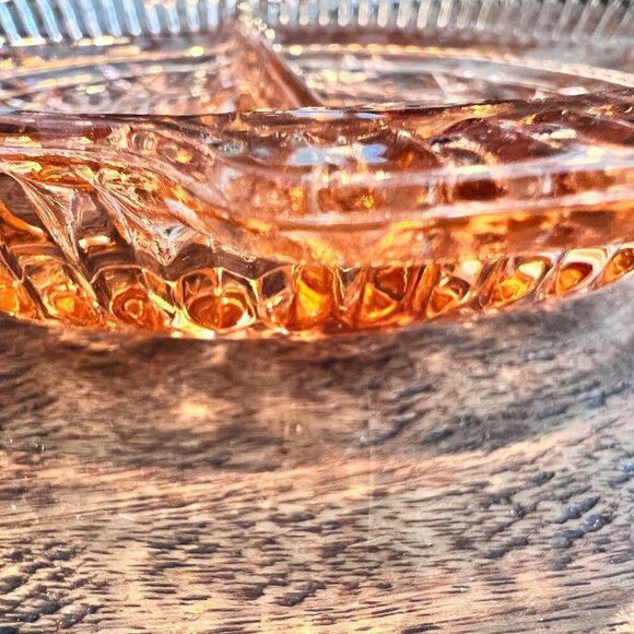 Indiana Glass Pink Windsor Brighton Divided Dish - Picture 7 of 10